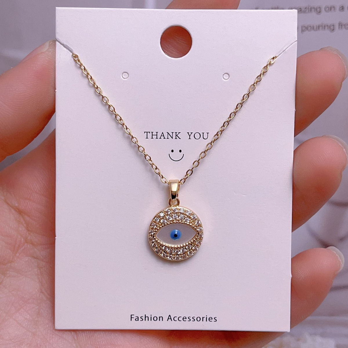 Eye Female Fashion Personality Titanium Steel Clavicle Necklaces - YJ0023 MegaBDM