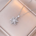 Female Minority Fashion Design Rotating Bauhinia Zircon Flower Necklace - X1220 MegaBDM