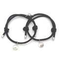 Alloy Sun Moon Oath Couple Magnet Bracelet - Deep Coffee MegaBDM