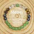Tigereye Natural Stone Beaded Crystal Unisex Bracelet - LY49 MegaBDM