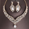 Set Exquisite Rhinestone Suite Party Formal Necklaces - KC Jinquan White Diamond MegaBDM