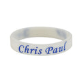 Star Concave Thickened Silicone Kobe James Basketball Bracelet - Paul-Luminous White MegaBDM