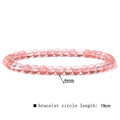 Crystal Agate Round Beads Aquamarine Tourmaline Yellow Tower Energy Beaded Bracelets - Red Watermelon / 19cm MegaBDM
