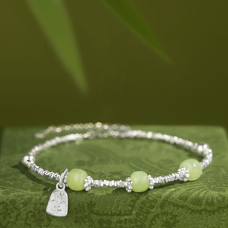 Sier Female Summer Light Luxury Minority Ancient Bracelet - Happy Broken Silver Bracelet MegaBDM