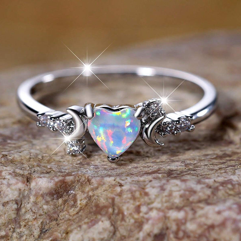 Unique Durable Women's Fashion Love Moon Rings - Silver / No. 6 MegaBDM