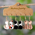 Flower Spot Pattern Cat Simple Minority Earrings MegaBDM