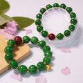 Frog Skin Beads Vintage Glass Couple Peach Bracelet MegaBDM