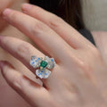 Flower Female Open Design Light Luxury Ring - Ring / Adjustable Opening MegaBDM
