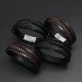 Men's Popular Ornament Simple Woven Leather Magnetic Bracelets MegaBDM
