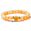 Agate Amethyst Yard Love Heart Tigereye Head Bracelets - Rose aurora MegaBDM