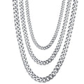 Men's Stainless Steel Hip Hop Six-sided Grinding Cuban Link Chain Titanium Necklaces - Width 15mm Steel Color / 60cm Titanium Steel MegaBDM