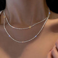 Small Pieces Of Sier Snake-shaped Clavicle Chain Necklaces - Nl720-Silver MegaBDM