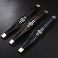 Men's Man Personality Wild Woven Leather Scripture Bracelet