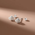 Women's Zircon Tassel Light Luxury High Sense Stud Earrings - 2# Ruyi Thread 6mm Silver (a Pair) MegaBDM