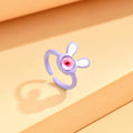 Monster Black Cat Female Dopamine Big Eyes Couple Little Finger Ring - 42 Purple Rabbit Serge Ring MegaBDM