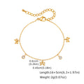 Women's Stainless Steel Flat Cross Chain Zircon Bow Bracelet - Style 2 MegaBDM