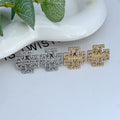 Women's Diamond Inlaid With English Letters Shape Exquisite Earrings MegaBDM