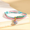 Children's Dragon Boat Festival Colorful Rope Hand-woven Small Bracelets - Sansheng Rope Zongzi (Blue) MegaBDM