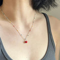 Glaze Beaded Female Cute Apple Czech Beads Necklaces MegaBDM