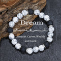 Tigereye Natural Stone Beaded Crystal Unisex Bracelet - LY33-1 MegaBDM