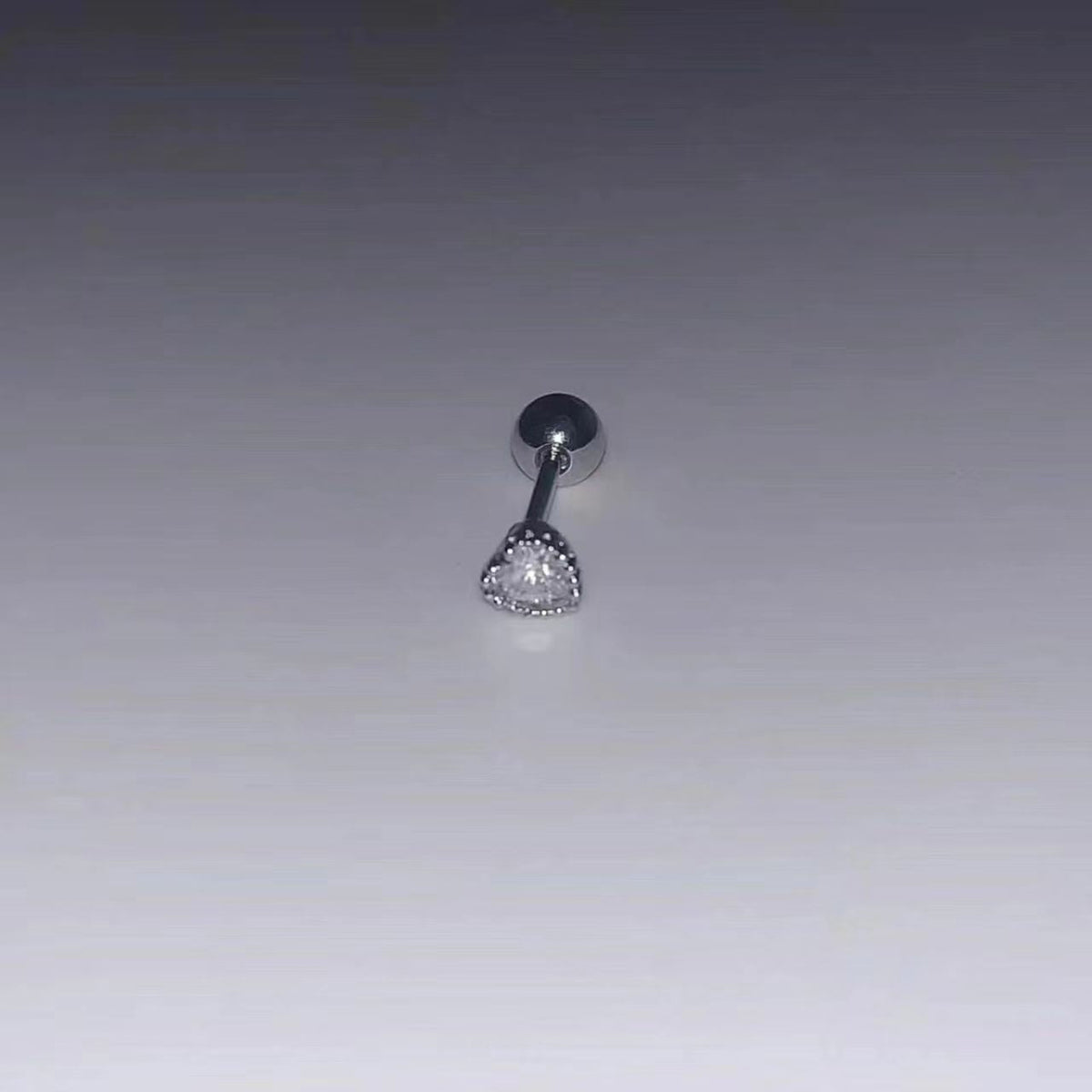 Ear Bone Clip High-grade Atmosphere Full Stud Earrings - 49# Ear Studs-1 Pair-White-Love MegaBDM