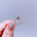 Light Luxury Minority Design Colorful Gemstone Rings - B95R3764 MegaBDM