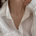 Sier Plated Short Pearl Design Light Luxury High Necklaces MegaBDM