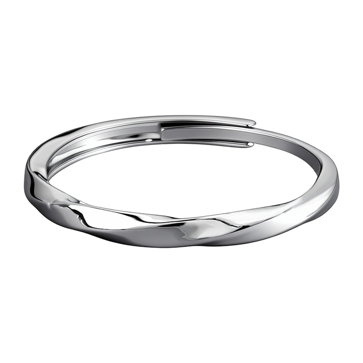 Environmental Protection Copper Butterfly Diamond Couple Design Mobius Rings - J-172-01-Men's / Adjustable Opening MegaBDM