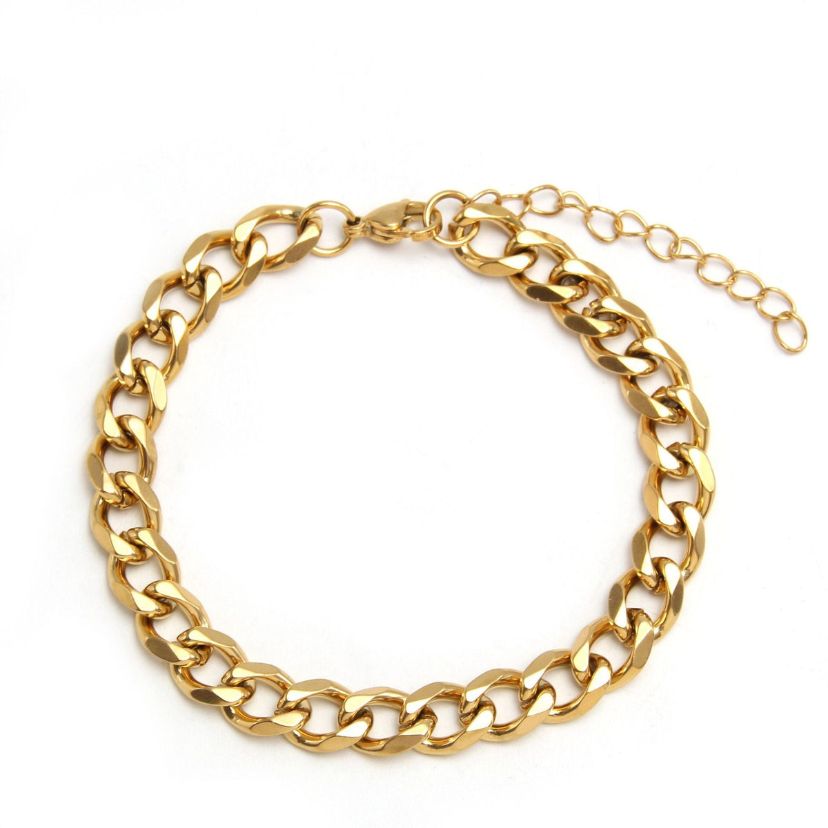 Men's Link Personalized Hip Hop Punk Choker Bracelet - Gold / 3.5mm Width * 18 5cm Length MegaBDM