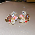 Color Flower Pearl Sweet Unique Beautiful Rings - Silver Needle-Golden-Red-Pink MegaBDM