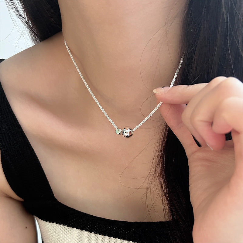 Women's Golden Bean Clavicle Chain Light Luxury Necklaces - MY35760 MegaBDM