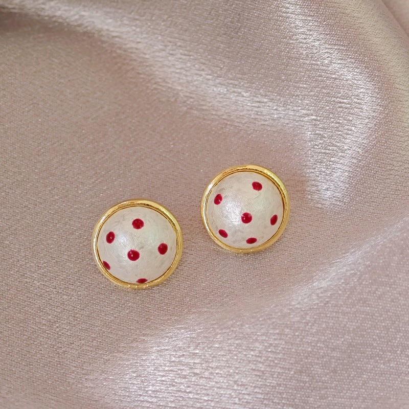 Women's Retro Style Red Fashionable Elegant High-grade Light Earrings - No. 12 Sss0811 MegaBDM