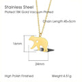 Women's Cartoon Animal Series Personalized Stainless Steel Necklace - Ln1309 Gold MegaBDM