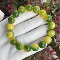 Bodhi Candy Color Single Circle Pliable Temperament High Throw Three Bracelets - Little Lime Floating Flowers 12mm MegaBDM