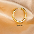 Simple Different Sizes Ear Clip Electroplated Earrings - E1237-14mm Golden-1Pc MegaBDM