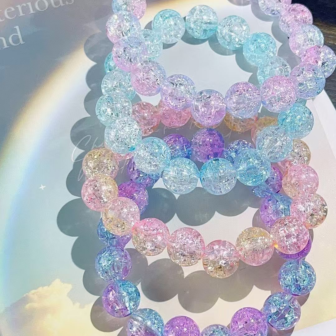Fresh Ice Crack Sister Female Niche Design Glass Bracelet MegaBDM