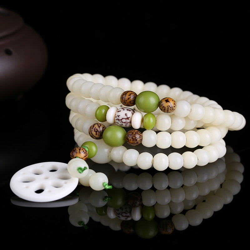 Jade Bodhi Buddha Beads Corypha Lotus Special Pendants - 6*8 Apple round Lotus Root MegaBDM