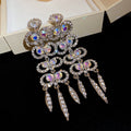 Women's Sier Diamond Tassel Light Luxury High-grade Simple Rings - 65# Silver Needle-Silver MegaBDM