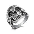 Knuckle Female Personality Rose Skull Spider Rings - THA336-17 / Adjustable Opening MegaBDM