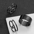 Titanium Steel Three-piece Design Niche Opening Adjustable Suit Rings MegaBDM