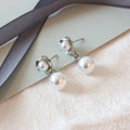 Women's Pearl For French Entry Lux Butterfly Earrings - 9341 Silver MegaBDM