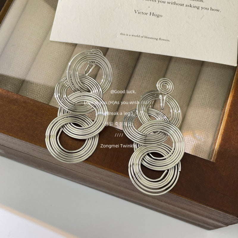 Trendy Cool Incense Modelling Small Sier Needle Mosquito Rings - Mosquito Coil Ear Clip Pairs MegaBDM