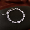 Zircon Twist Twisted Adjustable Simple Fashion Temperament Personalized Bracelet - 7# Bracelet-Silver-Irregular MegaBDM