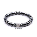 Stainless Steel Frosted Indian Agate Tigereye Striped Bracelets - Sy970a14 Black Magnet Stainless Steel Accessories 8mm Bracelet MegaBDM