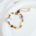 Lucky Cat Girlfriends Cute Couple Animal Premium Bracelet - 1174-02 Blue Lucky Cat MegaBDM