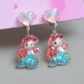 Versatile Graceful Children's Princess Mermaid Tail Rings - 24# A Pair of Ear Clips MegaBDM