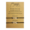 Simple Alloy Hand-woven Adjustable Couple Card Bracelet - Silver (Including Cards) MegaBDM