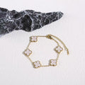 Women's Pork Belly Clover Light Luxury High-grade Bracelet - Light Pink / 16cm+5cm MegaBDM