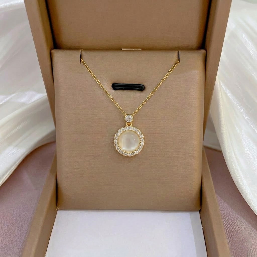 Design Rotating Bauhinia Zircon Flower Gas Clavicle Chain Necklace - X0064---1 MegaBDM