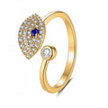 Eye Open Fashion Personality Hip Hop Ring - Gold 13 / Adjustable Opening MegaBDM